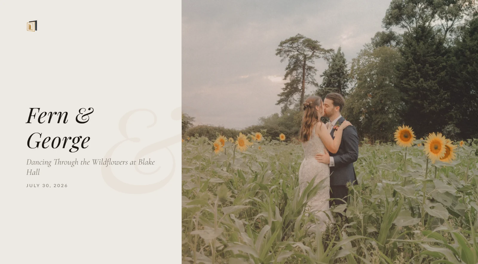 Fern and George wedding gallery presented through TheGalleryPro