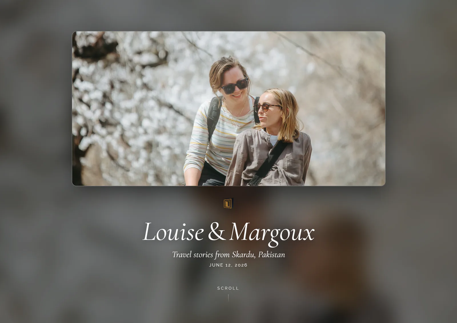 Louise & Margoux travel gallery cover in TheGalleryPro